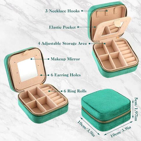 Jewelry Organizer Holder Travel Case Box Organizer Small Jewellery Necklace Earring Storage Home Decor Glasses Bag Women in Kuwait