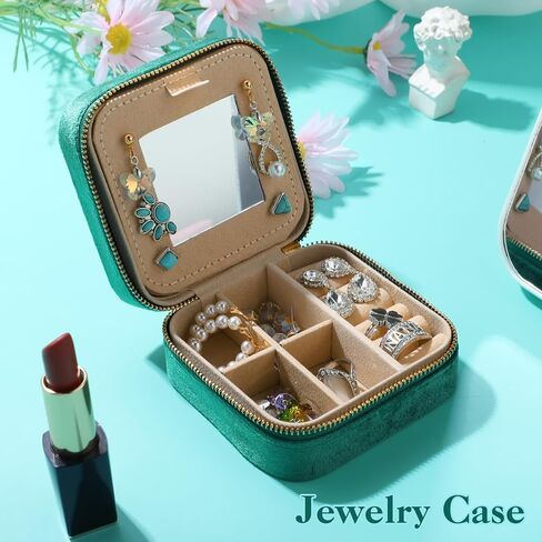 Jewelry Organizer Holder Travel Case Box Organizer Small Jewellery Necklace Earring Storage Home Decor Glasses Bag Women in Kuwait