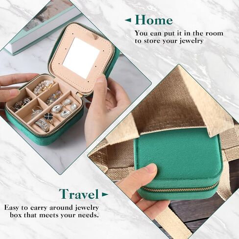 Jewelry Organizer Holder Travel Case Box Organizer Small Jewellery Necklace Earring Storage Home Decor Glasses Bag Women in Kuwait