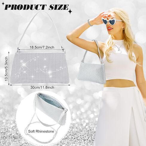 إكسسوارات أزياء رعاة البقر Breathffy للنساء والفتيات تتضمن قبعة رعاة البقر من حجر الراين على شكل قلب ونظارة شمسية بمقبض وحقيبة مجموعة مجوهرات لحفلات الزفاف in Kuwait