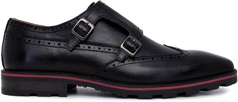 Nine West Men's Monk Strap Loafer: Vegan Leather Oxford Dress Shoes for Formal and Business Casual Comfort in Saudi Arabia