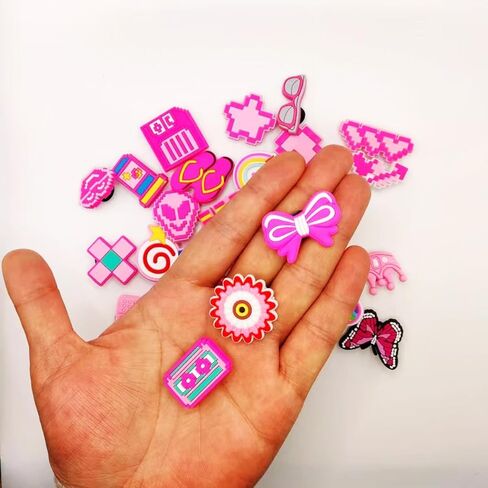 WIKKGIY 32Pcs Pink Aesthetic Shoe Charms for Girls Women Crocs Clogs Sandals in Kuwait