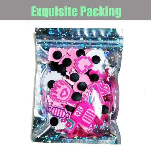 WIKKGIY 32Pcs Pink Aesthetic Shoe Charms for Girls Women Crocs Clogs Sandals in Kuwait