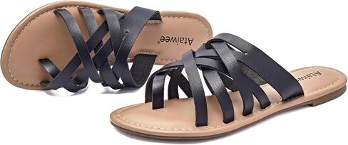 Ataiwee Women's Flat Sandals - Comfortable Casual Slip on Spring Summer Flat Sandals. in Saudi Arabia
