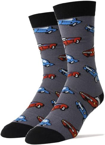Oooh Yeah Men's Novelty Travel Transport Crew Socks, Fun Funny Sport Car Socks, Crazy Cool Casual Dress Socks in Saudi Arabia