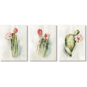 JAPO ART - Pastel Succulent close-up by PI Creative Art Modern Canvas Print Plants Wall Pictures Vintage Giclee Print on Canvas Stretched for Living Room Bedroom 12 x 12 inch x 2 pcs
