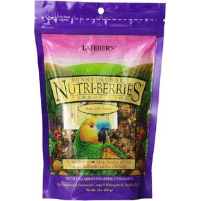 LAFEBER'S Tropical Fruit Nutri-Berries Pet Bird Food, Made with Non-GMO and Human-Grade Ingredients, for Macaws and Cockatoos, 3 lb