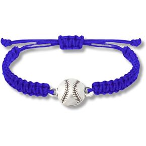 Sportybella - Baseball Bracelet, Baseball Jewelry, Adjustable Braided Baseball Bracelet, Baseball Gifts, Baseball Accessories