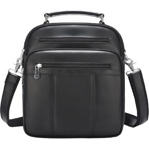 Jack&Chris Leather Man Purse Shoulder Bag,Small Mens Crossbody Messenger Bags for Work,Men Satchel Handbag…