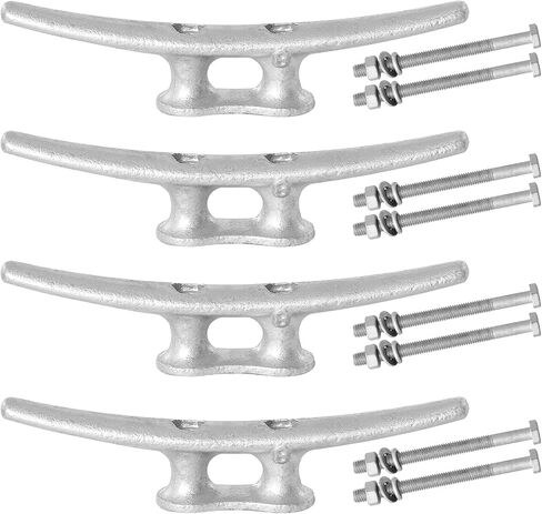 6/8/10/12/14 inch Dock Cleats With Bolts,Hot Dipped Galvanized Cast Iron Boat Cleats,Rope Cleat Boat Dock Cleats for Boat Docks,Decks,Piers for Tying up Boats,Marine Decor(1,2,4,5,6,8,10,12 Pack) in Kuwait