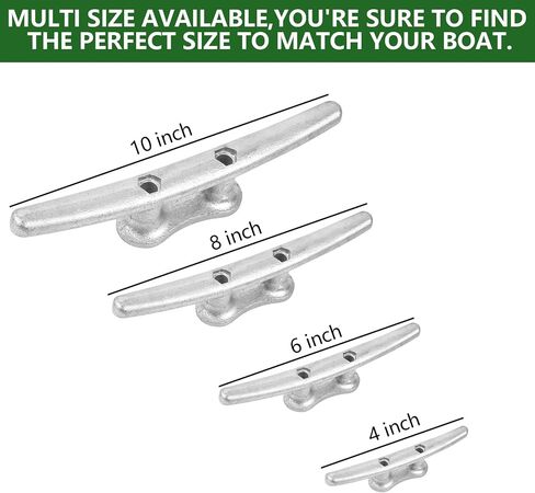 6/8/10/12/14 inch Dock Cleats With Bolts,Hot Dipped Galvanized Cast Iron Boat Cleats,Rope Cleat Boat Dock Cleats for Boat Docks,Decks,Piers for Tying up Boats,Marine Decor(1,2,4,5,6,8,10,12 Pack) in Kuwait