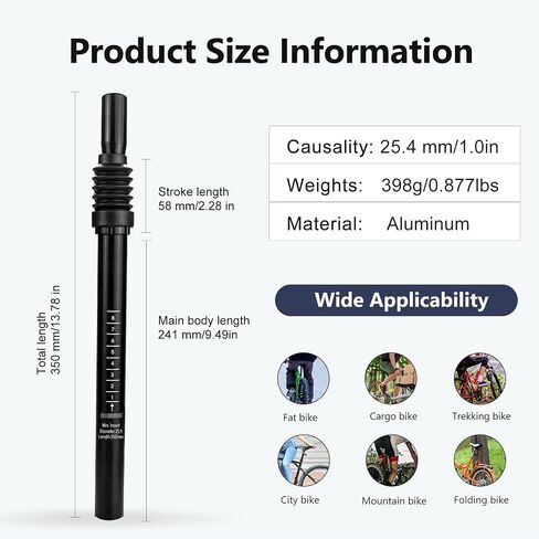 Bike Suspension Seat Post Shock Absorber 27.2mm 25.4mm Bicycle Universal Comfort Seat Post for All Kinds of Seat Post Bike Mountain Bike Road Bike in Saudi Arabia