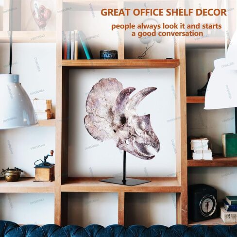 Ptosziav Dinosaur Skull T-Rex Bones Resin Craft Statue for Home Office Shelf Decor Lifelike Tyrannosaur Head Sculpture Figurine Gifts Reptile Hide House Shelter Cave in Kuwait