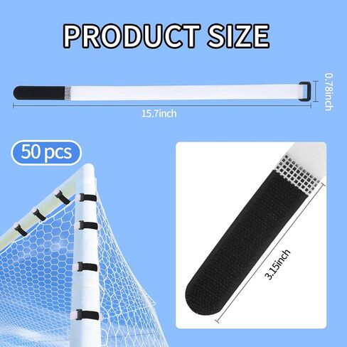 Soccer Goal Net Attachment Straps: 50pcs Attachment Straps for Holding Soccer Placement Nets to The Goal Posts for Boys Kids Soccer Training 14 x 0.8 Inch in Saudi Arabia