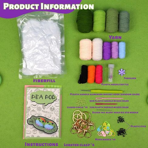 FTEVEN Crochet Kit for Beginners, Christmas Dog Crochet Starter Kit for Beginners Adults with Step-by-Step Video Tutorials, Crochet Yarns and Knitting Accessories for DIY Craft Handmade in Kuwait