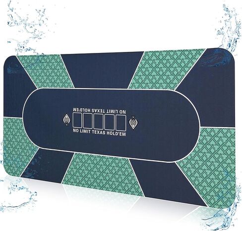 FURUISEN 70 × 35 بوصة سجادة بوكر تكساس هولدم للطاولة، سطح طاولة بوكر محمول مع سطح ممتاز ناعم، تقليل الضوضاء، وحقيبة حمل لألعاب البوكر الاحترافية وألعاب الكازينو in Kuwait