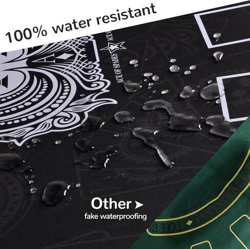 FURUISEN 70 × 35 بوصة سجادة بوكر تكساس هولدم للطاولة، سطح طاولة بوكر محمول مع سطح ممتاز ناعم، تقليل الضوضاء، وحقيبة حمل لألعاب البوكر الاحترافية وألعاب الكازينو in Kuwait