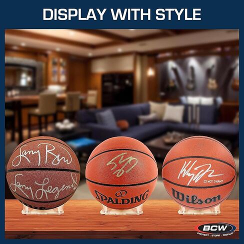 BCW Acrylic Basketball Stand Football Stand Soccer Ball Stand - Sleek Anti-Slip Design | Football, Soccer, Basketball Display in Saudi Arabia
