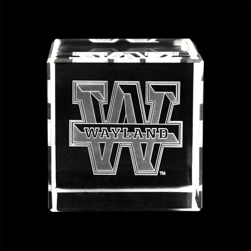 Fan Frenzy Gifts School Logo Crystal Cube | Paper Weight in Saudi Arabia