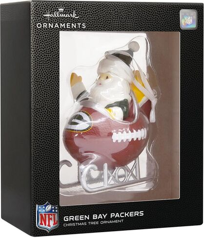 زينة عيد الميلاد من Hallmark NFL Chicago Bears Santa لكرة القدم، متعددة الألوان (0001OSL2149) in Kuwait