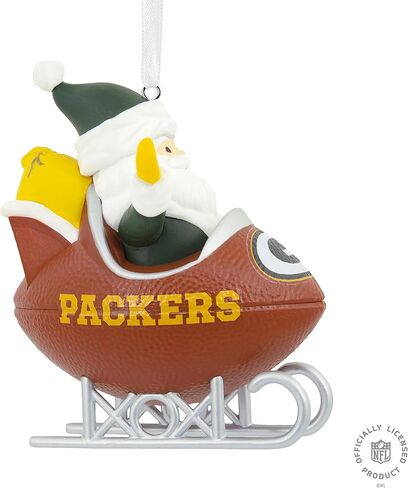 زينة عيد الميلاد من Hallmark NFL Chicago Bears Santa لكرة القدم، متعددة الألوان (0001OSL2149) in Kuwait