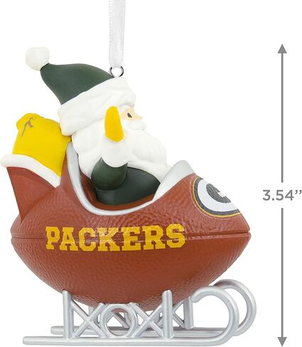 زينة عيد الميلاد من Hallmark NFL Chicago Bears Santa لكرة القدم، متعددة الألوان (0001OSL2149) in Kuwait