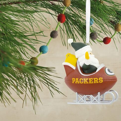 زينة عيد الميلاد من Hallmark NFL Chicago Bears Santa لكرة القدم، متعددة الألوان (0001OSL2149) in Kuwait