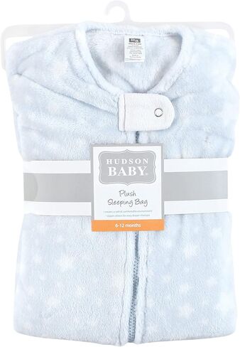 Hudson Baby Unisex Baby Plush Sleeping Bag, Sack, Blanket, Navy Stars, 12-18 Months in Kuwait