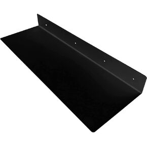 SIMOND STORE Black Metal Shelf - Wall Mount Shelf - Steel Industrial Heavy Duty Renter Friendly Shelves, Black Shelf (36" X 8" X 2.5")
