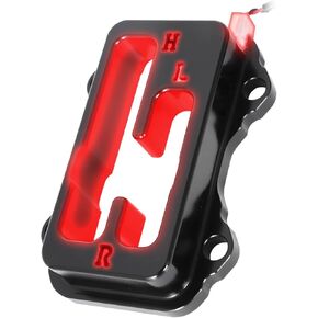 Motoparty Shifter Gate for Kawasaki KRX 1000/KRX 1000 4, Black Anodized Shift Gate with Blue Led Backlighting Illuminated, Upgrade Heavy Duty Aluminum
