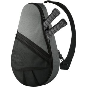 Cosmos Padel Racket Bag Pickleball Paddle Sling Backpack Padel Racquet Storage Bag, Padel (Paddel Tennis) Equipment Carrying Bag with Mesh Pocket for 2 Paddles Ball Water Bottle & Accessory