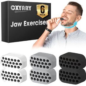 CXYARY 12PCS Jaw Exerciser for Men & Women, 6 Resistance Levels, Silicone Jawline Exerciser, Jaw Trainer Strengthener, Jawline Shaper, Jaw Line Exercise(U.S. Patent in Application Process)