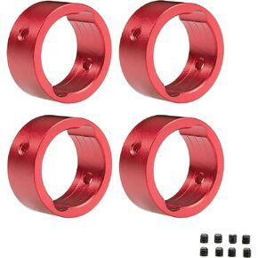 Levigo 4PCS 17mm RC Aluminum Joint Cup Reinforced Ring Compatible with TRAXXAS 1/6 4WD XRT 8S-78086-4, RC Upgrade Parts Drive Cup Sleeves Protect Ring (Silver) in Kuwait