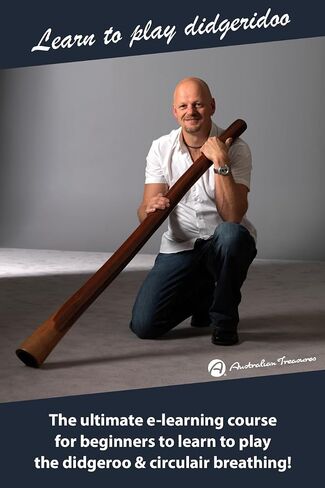 Teak Wood Didgeridoo, 51-inch, Hand-Painted, Includes Ikat Bag - D in Saudi Arabia