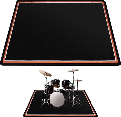 Drum Rug, 6x5FT Drum Mat, Drum Carpet with Non-Slip Grip Bottom, Soundproof Musical Instrument Rug (Drum Mat) in Saudi Arabia