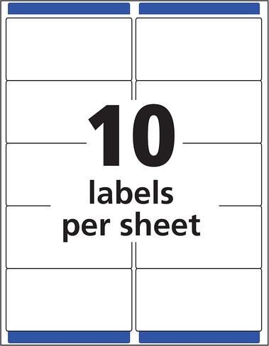 Avery Printable Shipping Labels with Sure Feed, 2" x 4", Matte Clear, 250 Blank Mailing Labels (8663) in Saudi Arabia