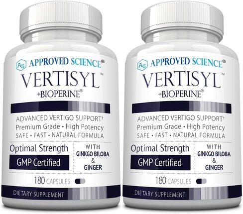 VertiSyl المعتمد من العلوم - يدعم الدوار والدوار والغثيان - الجنكة بيلوبا والزنجبيل وفيتامين د3 والبيوبيرين - 60 كبسولة - صنع في الولايات المتحدة الأمريكية in Saudi Arabia