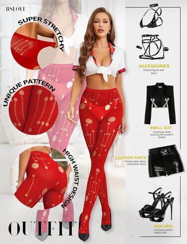 RSLOVE Fishnet Stockings for Women Sexy High Waist Pantyhose Halloween Thigh High Stockings for Womens Girls One Size in Saudi Arabia