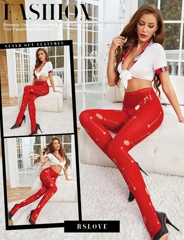 RSLOVE Fishnet Stockings for Women Sexy High Waist Pantyhose Halloween Thigh High Stockings for Womens Girls One Size in Saudi Arabia