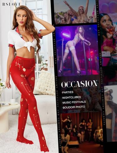 RSLOVE Fishnet Stockings for Women Sexy High Waist Pantyhose Halloween Thigh High Stockings for Womens Girls One Size in Saudi Arabia