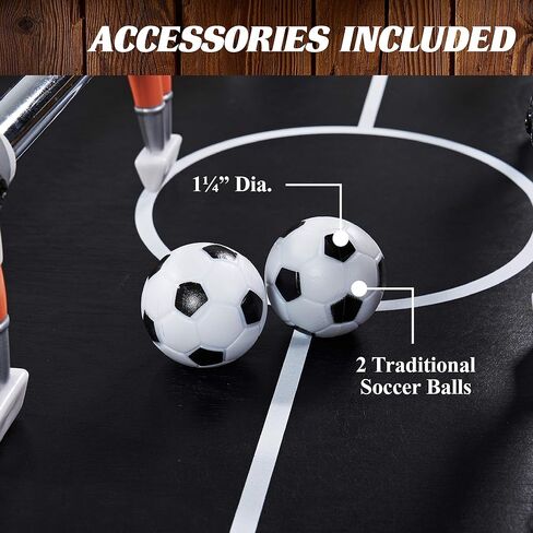 Barrington Foosball Multiple Styles Soccer Foosball Tables, Durable & Stylish Designs with Tabletop Sports Soccer Balls, Perfect for Family Game Rooms in Kuwait