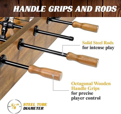 Barrington Foosball Multiple Styles Soccer Foosball Tables, Durable & Stylish Designs with Tabletop Sports Soccer Balls, Perfect for Family Game Rooms in Kuwait