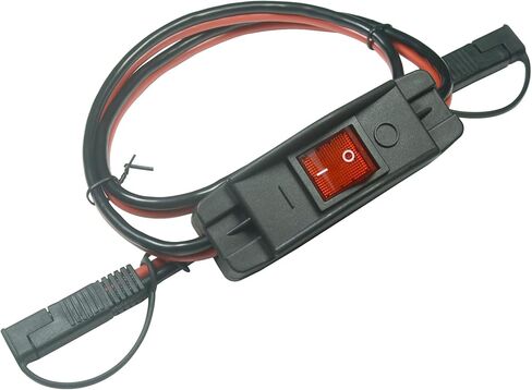 FILSHU 30A 12VDC SAE Converter Cable with ON/OFF Switch,10AWG 2Pin SAE to SAE Wire Harness Quick Connect/Disconnect SAE Connector with Dust Cap in Saudi Arabia