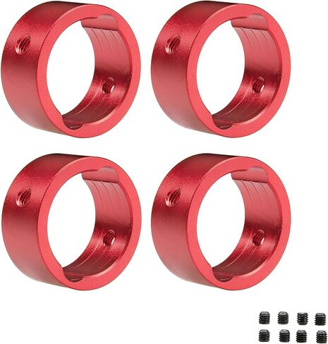 Levigo 4PCS 17mm RC Aluminum Joint Cup Reinforced Ring Compatible With TRAXXAS 1/6 4WD XRT 8S-78086-4, RC Upgrade Parts Drive Cup Sleeves Protect Ring, Silver in Saudi Arabia
