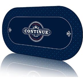 CONTINUE Poker Mat 8-10 Players Portable Poker Table Top Black Wrap Texas Hold'em Poker Mat Rubber Poker Layout with Carrying Bag for Poker Games, Blackjack, Casino（70 x 35 Inch） in Saudi Arabia