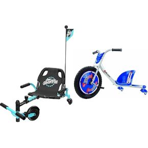 لعبة Crazy Cart Shuffle من Razor - لعبة Go-Kart التي تعمل بالطاقة للأطفال للأعمار من 4 سنوات فما فوق، تقنية Crazy Cart Drift Bar، إطار قابل للتعديل مع 5 إعدادات طول