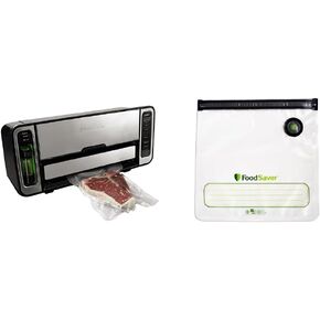 جهاز تفريغ الهواء FoodSaver Elite All-in-One Liquid+™ مع أكياس ولفائف وملحقات، مصنوع من الفولاذ المقاوم للصدأ الداكن in Kuwait