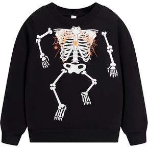 RETSUGO Toddler Little Boys 100% Cotton Crewneck Sweatshirts Long Sleeve Shirt Pullover Sweater Kid Fall Clothes 2-7 Years