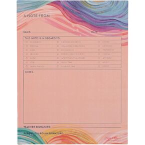 Erin Condren A Note from the Teacher Notepad - Evolve Colorful Design | 25 Sheets Per Notepad With 80 Lb. Text Weight Paper - Write Notes For School in Style