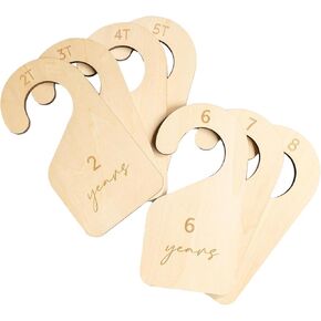 Heart and Home Designs - Modern Double-Sided Baby Closet Dividers, Nursery Closet Organizers – Set of 7 Durable Baby Closet Size Dividers - Size Newborn to 24 Months in Kuwait